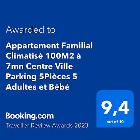 Appartement Climatise 100M2 7Mn Centre Ville Garage 5Pieces 5 Adultes Bebe Arrivee Autonome ディジョン エクステリア 写真